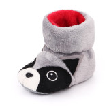 Soft soled baby shoes for autumn and winter cute cartoon furry animals warm cotton boots