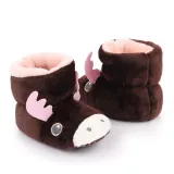 Soft soled baby shoes for autumn and winter cute cartoon furry animals warm cotton boots