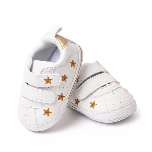 Spring autumn Newborn New Anti Slip Shoes Fashion Casual Soft hook&loop white toddler baby boys girls Walking shoes unisex