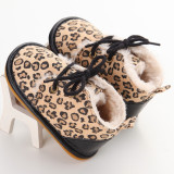 Boys' and girls' warm boots, rubber soles, antiskid baby walking shoes