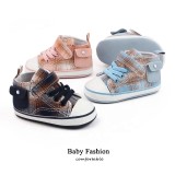 YIZHI Fashion Trend Baby Boys Girls Casual Shoes Comfortable Denim Fabric Prewalker Baby Shoes