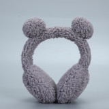 Tiktok Cute Bear Ears Plush Earmuffs Cartoon Animals Winter Warm Ear Warmers Women Men Faux Furry Earmuffs Headband Ear Covers