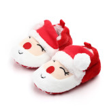New style Coral fleece Lovely Christmas soft bottom holiday outdoor infant shoes baby