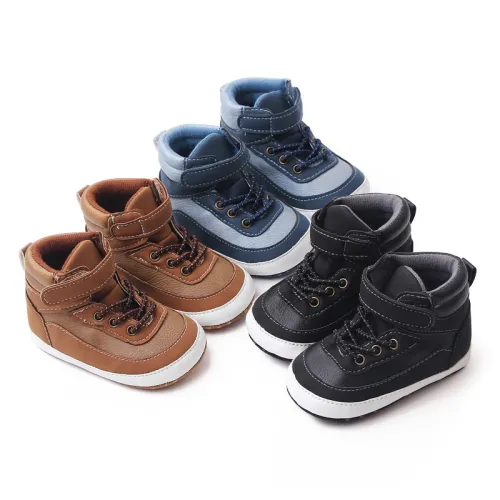 Spring autumn soft leather baby toddler boy shoes prewalker shoes 2023