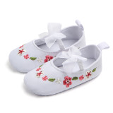 Baby Girl Shoes White Lace Floral Embroidered Soft Shoes Prewalker Walking Toddler Kids Shoes First Walker