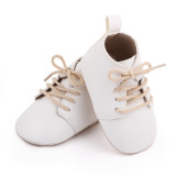 Spring and autumn PU leather shoes lace up British baby toddler shoes