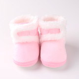 New arrival candy color warm  Plush baby winter shoes baby cotton soft sole winter boots