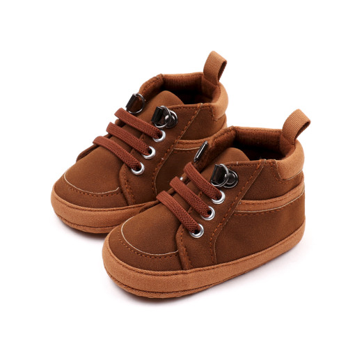 High top solid color imitation musk fur baby boys fashion casual simple toddler boots