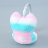 Plush Animal Earmuffs Kawaii Winter Fleece Headband Faux heart rainbow Muffs Soft Fluffy Earmuffs