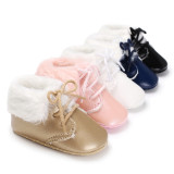 Hot Demand Winter Infant Warm Boots Leather Comfortable Non-slip Sole Baby Snow Boots Booties