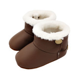 Wholesale Newborn 0-24 Months Baby Winter Warm Fur Snow Boots Baby Booties Anti-slip Infant Boys Girls Bootie Shoes