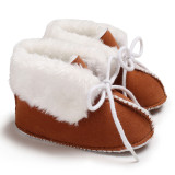Wholesale Winter Warm Infant Boots Skin-friendly Plush Strong Slip-resistance Baby Boots