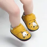 Baby Girls Boys Pu Leather Sneakers Anti-Slip Rubber Sole Cartoon Moccasins Handmade Newborn  Crib Shoes