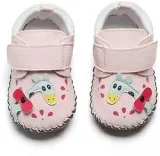 Baby Girls Boys Pu Leather Sneakers Anti-Slip Rubber Sole Cartoon Moccasins Handmade Newborn  Crib Shoes