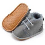 Soft rubber bottom Toddler Fur Girl Boy Winter Ankle 0-18 months Infant Baby Boots