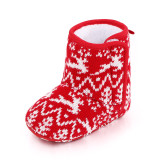Christmas Design High Top Baby Boots Keep Warm Cotton Baby Shoes Winter Cotton xmas Wholesale Toddler Shoes