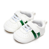 Rubber sole fashion PU Leather Casual sport sneaker newborn baby shoes
