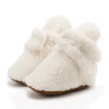 Wholesale Newborn Cribs Socks Warm Fleece Winter Indoor First Walkers Breathable Soft Sole Girls Boys  Baby Booties