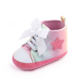 Huge Bow Knot Design Star Design Baby Shoes