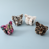 Wholesale Fashion Winter Warmth Windproof Ear Protection Fluffy Women Leopard Cute Cat Animal Ear Plush Earmuffs