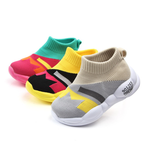 Kid Shoes Sock Shoes Soft Cotton Slip-on Rubber Sole 1-3 Years Kid Outdoor Walking Casual Shoes Unisex for Boys and Girls 2023