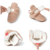 Wholesale Newborn Cribs Socks Warm Fleece Winter Indoor First Walkers Breathable Soft Sole Girls Boys  Baby Booties