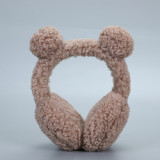 Tiktok Cute Bear Ears Plush Earmuffs Cartoon Animals Winter Warm Ear Warmers Women Men Faux Furry Earmuffs Headband Ear Covers