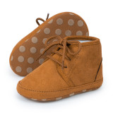 MOQ 1 Quick Shipping Outdoor Baby Shoes Faux Suede Warm Winter Anti-Slip Sole Infant Baby Boots