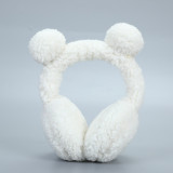 Tiktok Cute Bear Ears Plush Earmuffs Cartoon Animals Winter Warm Ear Warmers Women Men Faux Furry Earmuffs Headband Ear Covers