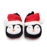 New style Coral fleece Lovely Christmas soft bottom holiday outdoor infant shoes baby