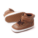 Spring autumn soft leather baby toddler boy shoes prewalker shoes 2023
