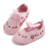 Baby Girl Shoes White Lace Floral Embroidered Soft Shoes Prewalker Walking Toddler Kids Shoes First Walker