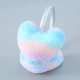 Plush Animal Earmuffs Kawaii Winter Fleece Headband Faux heart rainbow Muffs Soft Fluffy Earmuffs