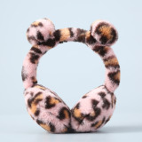 Wholesale Fashion Winter Warmth Windproof Ear Protection Fluffy Women Leopard Cute Cat Animal Ear Plush Earmuffs