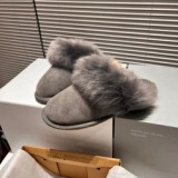 Winter Home Indoor New Thickened Genuine Leather Wool Plush Slippers Keep Warm, Fashionable, and Lightweight