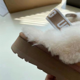 Australian Sheepskin U Winter Warm New Design Women's Cashmere Thick Sole Wool Strap Slippers Fashion Snow Boots