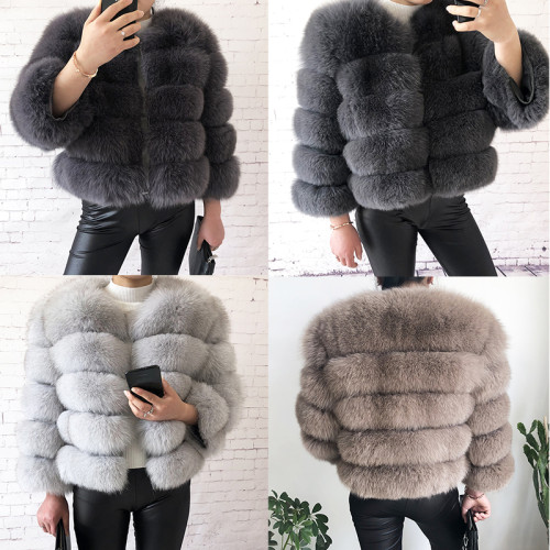 New Fashion Real Fox Fur Jacket Winter Natural Fur Coats For Woman Trendy fur coat women