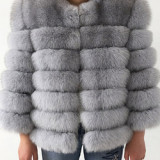 Wholesale Customization Children Fur Jacket Kids Real Fur Coat Baby Girls Natural Fox Fur Coat Autumn And Winter 2-14 Years Old