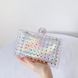 Luxury handbag purse acrylic ladies transparent women's clutch evening bags purse crossbody clear bag