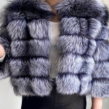 New Style Fur Coat For Women Real Fur Jacket 100% Natural Fox Fur Luxury And Fashionable Women's Clothing Beautiful Collar