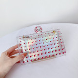 Luxury handbag purse acrylic ladies transparent women's clutch evening bags purse crossbody clear bag