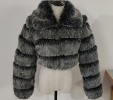 Wholesale Wool Jacket Hooded Warm Faux Fur Coat Women With Factory Price