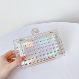 Luxury handbag purse acrylic ladies transparent women's clutch evening bags purse crossbody clear bag