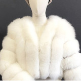 Luxurious Fur Coat Women Cropped Real Fur Jacket Customizable Real Fox Fur Coat