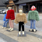 Wholesale Customization Children Fur Jacket Kids Real Fur Coat Baby Girls Natural Fox Fur Coat Autumn And Winter 2-14 Years Old