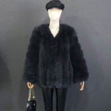 Autumn And Winter Mid Length Natural Fox Fur Coat Fashionable Women Fur Jacket The Most Popular Real Fur Coat Female Clothing