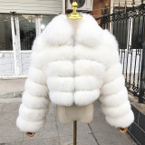 New Style Fur Coat For Women Real Fur Jacket 100% Natural Fox Fur Luxury And Fashionable Women's Clothing Beautiful Collar