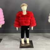 Wholesale Customization Children Fur Coat Baby Girls Real Fur Jacket Warm Natural Fox Fur Coat In Autumn And Winter