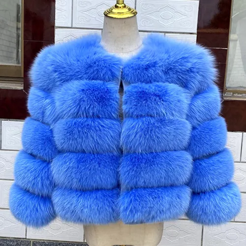 New Fashion Real Fox Fur Jacket Winter Natural Fur Coats For Woman Trendy fur coat women