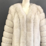 Women's Coats Real Fur Coat Natural Fox fur Jacket Removable Hood Wholesale Customization Women's Fur Coats